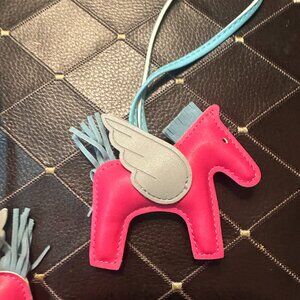 Pink Pegasus Horse Bag Charm Keychains
